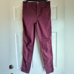 SOLD Madewell super soft burgundy jeans